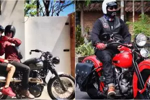 10 Potret suami Soimah di atas motor, penampilannya sangar