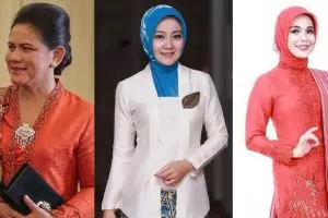 10 Momen Iriana, Atalia & Siti Atikoh kompak berkebaya merah di Istana