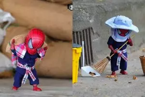 10 Potret jika Spider-Man alih profesi jadi pekerja kasar, gagal keren