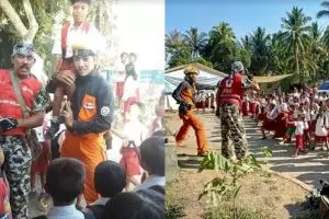 Kisah penuh perjuangan di balik relawan dandan ala Naruto di Lombok
