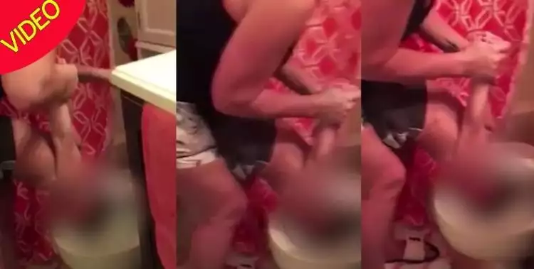 Viral, rekaman seorang ibu yang memasukkan kepala anak ke dalam closet