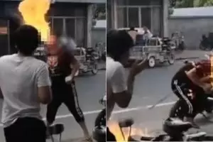 Niat bikin kagum teman, remaja ini malah berujung bakar wajah sendiri