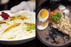 6 Kreasi ramen lain dari biasanya, ada kuah cokelat & toping serangga