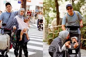 10 Potret Haykal Kamil & keluarga liburan di Jepang tanpa pengasuh