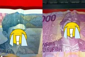 10 Kreasi tekuk uang ini bikin ekspresi gambar pahlawannya jadi konyol
