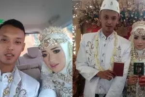 Kisah cinta sesama driver ojol berakhir di pelaminan ini bikin baper