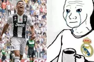 10 Meme gokil merayakan gol perdana Cristiano Ronaldo di Juventus