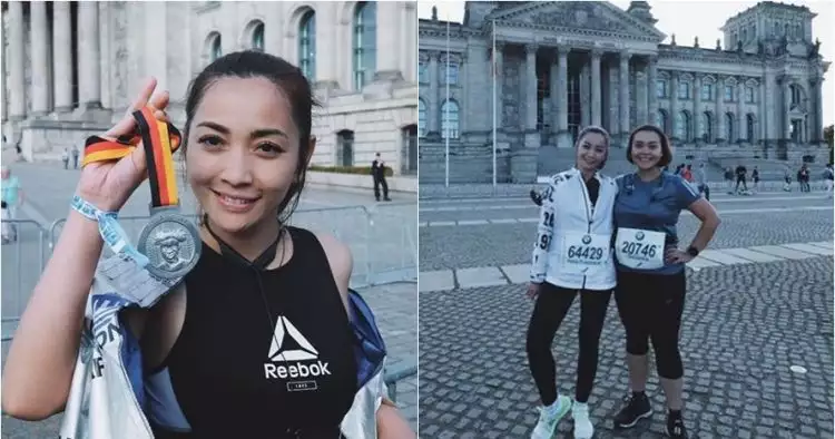 6 Momen Hesti Purwadinata ikut Berlin Marathon 2018, hampir gagal lho