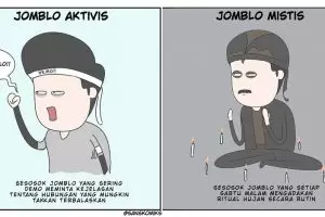 4 Ilustrasi kocak jenis jomblo, kamu termasuk yang mana?