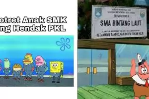 7 Meme seandainya SpongeBob sekolah di Indonesia ini bikin ngakak abis
