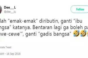 8 Cuitan kocak 'Emak-emak' vs 'Ibu Bangsa' ini bikin ngakak salto