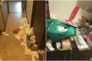 3 Turis ini biarkan apartemen sewa jadi kumuh, alasannya bikin emosi