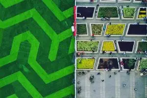 9 Potret alun-alun Kota Bandung ini bak hamparan karpet warna-warni