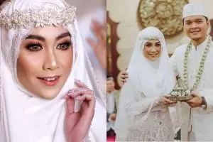 8 Inspirasi gaun pengantin seleb berhijab, tradisional sampai modern