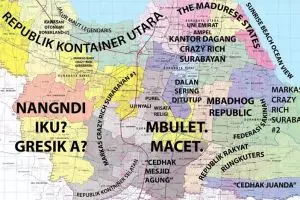 Adu kocak peta Jakarta dan Surabaya berdasarkan julukan masyarakat