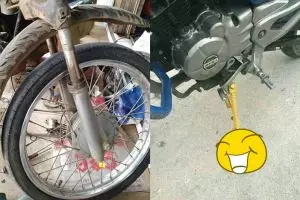 10 Modifikasi nyeleneh motor ini bikin auto ngakak sambil ngegas