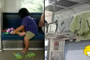 10 Kelakuan gokil penumpang KRL ini bikin kamu cekikikan geli sendiri