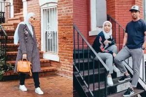 Berhijab, ini 10 gaya fashion Fitri Tropica liburan di Amerika Serikat