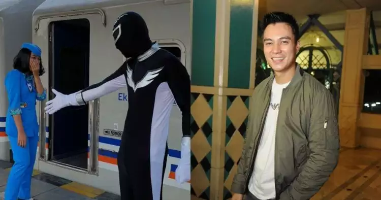 Keliling Solo pakai kostum Power Ranger, aksi Baim Wong ini kocak abis