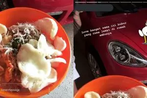 Foto orang pegang semangkuk bubur ini endingnya bikin ketawa kesel