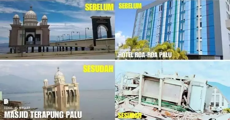 8 Potret kondisi kota Palu sebelum dan sesudah gempa, memprihatinkan
