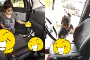 Disuruh cuci mobil karena tumpahan minuman, aksi anak ini bikin kaget
