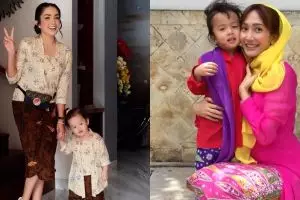 Adu gaya 6 seleb cantik kembaran kebaya bareng anak, mana favoritmu?