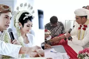 5 Foto beda gaya pernikahan Ardina Rasti dan Eza Gionino