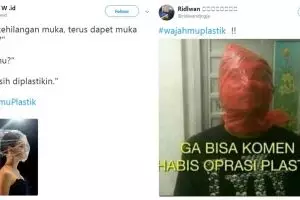 Lagi viral, 10 cuitan #WajahmuPlastik ini usilnya nyentil abis
