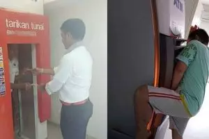 7 Kelakuan orang Indonesia saat di ATM ini nyelenehnya bikin ngakak