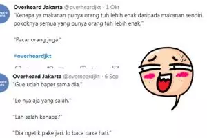 15 Cuitan @overheardjkt soal kehidupan millenial, kocak abis