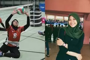 10 Foto perjuangan Nina Gusmita, atlet voli cantik di Asian Para Games