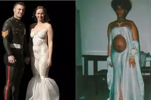 10 Gaun pengantin ini desainnya nyeleneh abis, bikin mikir kemana mana