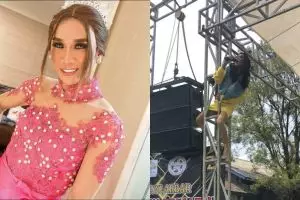 5 Totalitas Princess Seruni hibur penonton, koprol hingga panjat tiang