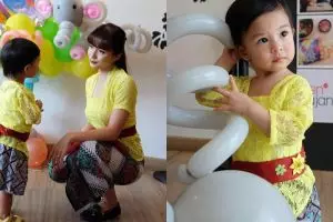 Potret cantik putri Chelsea Olivia pakai kebaya, kembaran sama ibunya