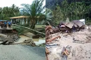 10 potret terkini banjir Mandailing Natal, 17 orang meninggal