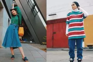 Sahabatan, ini 6 potret Sivia & Febby eks Blink ibadah umrah bareng