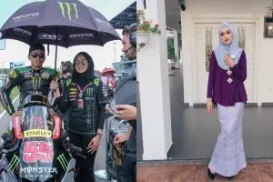 10 Pesona Suzana Manaf, hijaber yang jadi 'umbrella girl' MotoGP