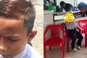 Semir rambutnya jadi warna cokelat, nasib bocah ini berujung apes