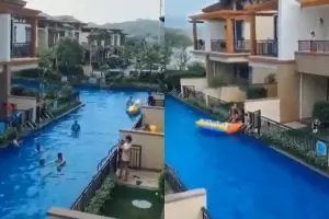 Perumahan ini dikelilingi kolam renang, lokasinya bikin penasaran