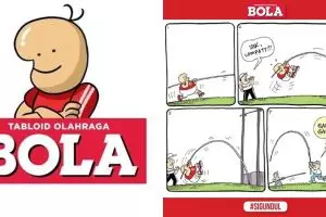 Jadi ikon Tabloid Bola, 11 komik strip Si Gundul ini bikin ngakak