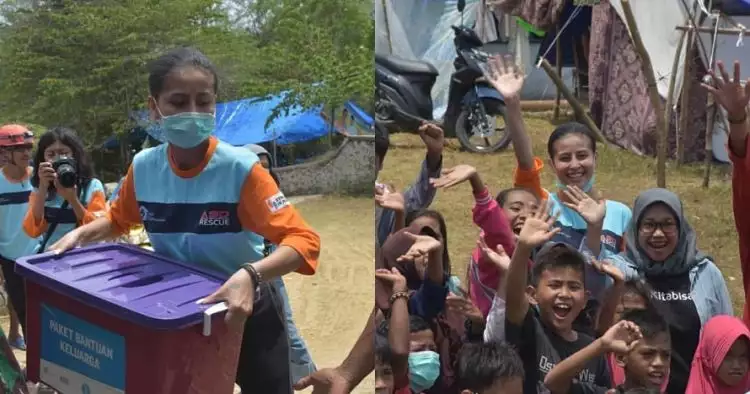 10 Momen Awkarin jadi relawan korban gempa di Palu, bikin haru