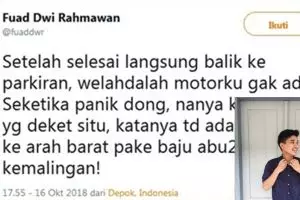 Kisah mahasiswa kehilangan sepeda motor ini endingnya tak disangka