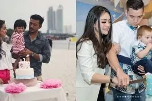7 Beda gaya selebriti rayakan ulang tahun pertama anaknya