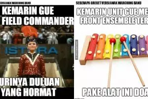 7 Meme 'seberapa greget marching band' ini bikin ketawa geli