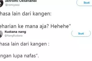 10 Cuitan 'bahasa lain dari kangen' ini bikin senyum geli