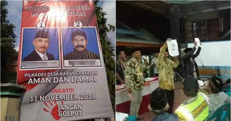 Beda tipis, nama dua calon kepala desa di Malang ini bikin susah milih