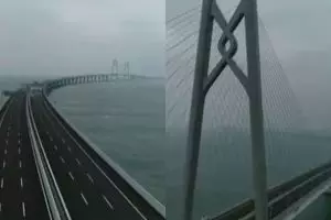 Ini jembatan terpanjang di dunia, panjangnya 55 km mirip Jakarta-Bogor