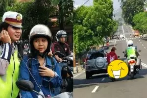 8 Momen kocak pengendara ditangkap polisi, bikin auto patuh aturan