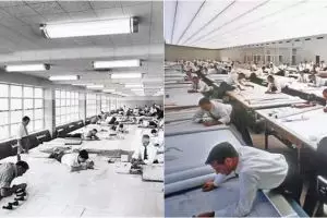 17 Potret lawas pekerjaan desain sebelum ada software untuk menggambar